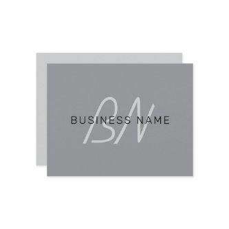 Editable Name or Greeting | Black & Dark Gray Enclosure Card
