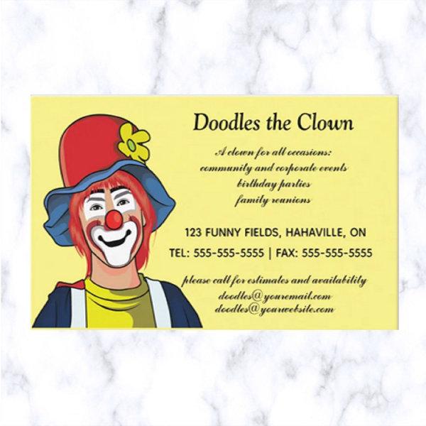 Editable Party Clown Business