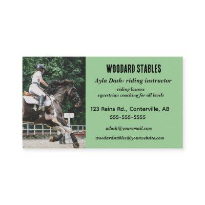 Editable Photo Horseback Riding Instructor