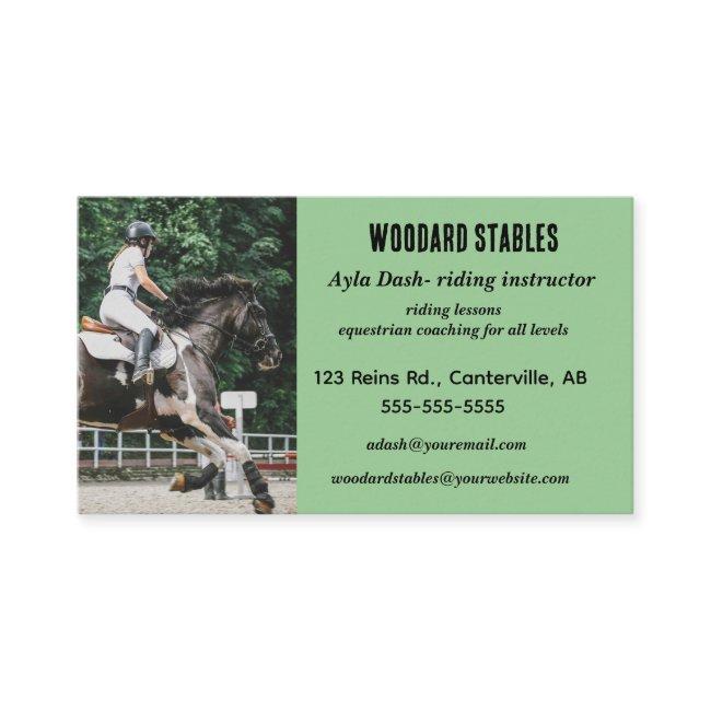 Editable Photo Horseback Riding Instructor