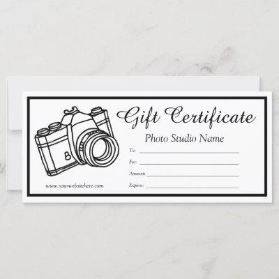 Editable Photography Gift Certificate Template