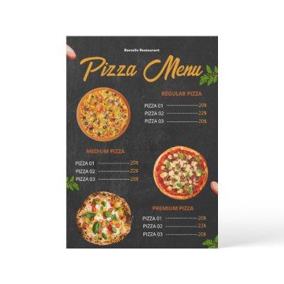 Editable Pizza Menu Pizzaria Restaurant Menu