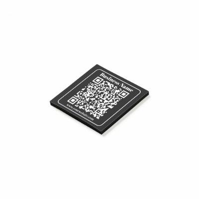 Editable QR code Black & White Retro Modern Style Post-it Notes