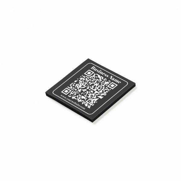 Editable QR code Black & White Retro Modern Style Post-it Notes