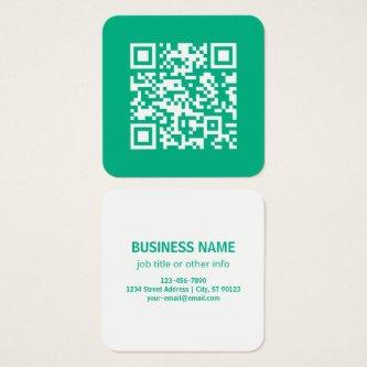 Editable QR Code Generate Your Own |  Teal Green