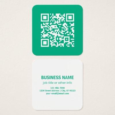 Editable QR Code Generate Your Own |  Teal Green