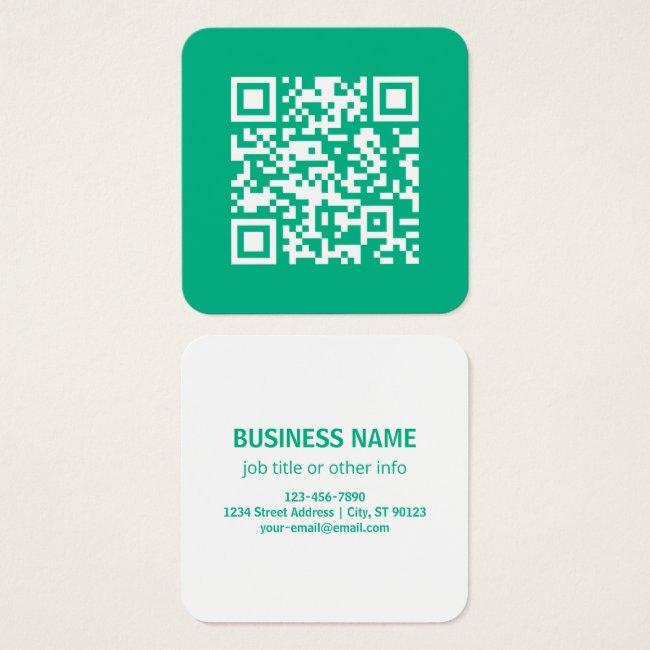 Editable QR Code Generate Your Own | Teal Green