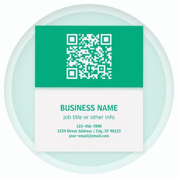 Editable QR Code Generate Your Own |  Teal Green