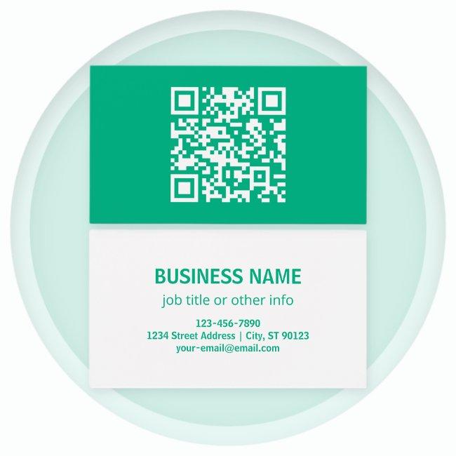 Editable QR Code Generate Your Own | Teal Green