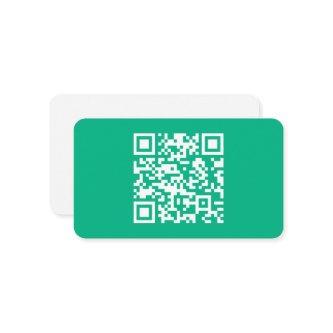 Editable QR Code Generate Your Own |  Teal Green  Enclosure Card