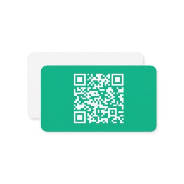 Editable QR Code Generate Your Own |  Teal Green  Enclosure Card