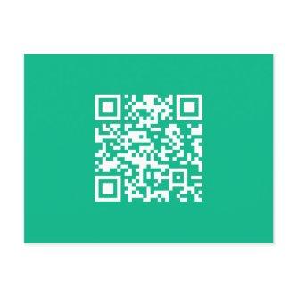 Editable QR Code Generate Your Own |  Teal Green  Postcard