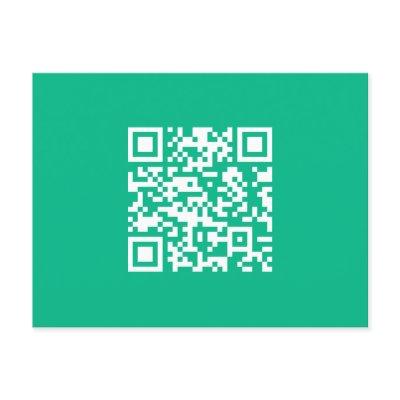 Editable QR Code Generate Your Own |  Teal Green  Postcard