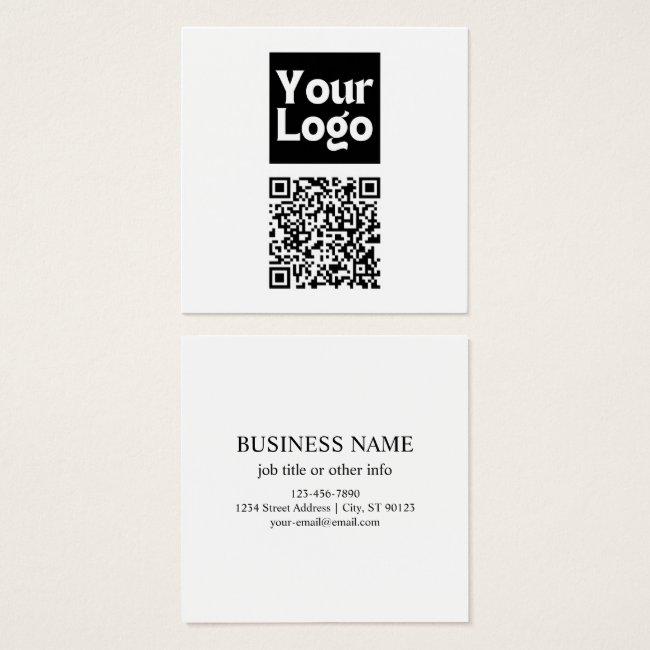 Editable QR code & Your Business Logo or Image