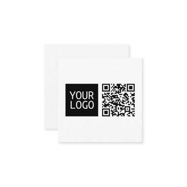 Editable QR code & Your Business Logo or Image Enclosure Card