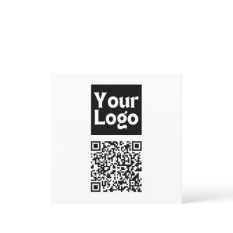 Editable QR code & Your Business Logo or Image Thank You Card
