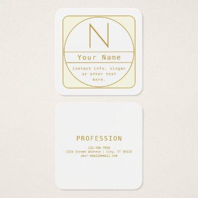 Editable Retro-modern Design Template Gold & White
