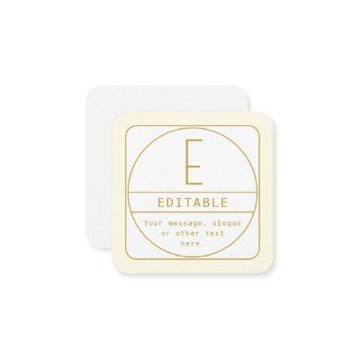 Editable Retro-modern Design Template Gold & White