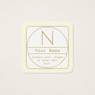 Editable Retro-modern Design Template Gold & White