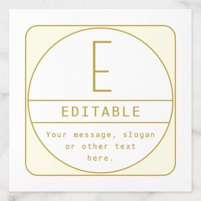 Editable Retro-modern Design Template Gold & White Envelope Liner