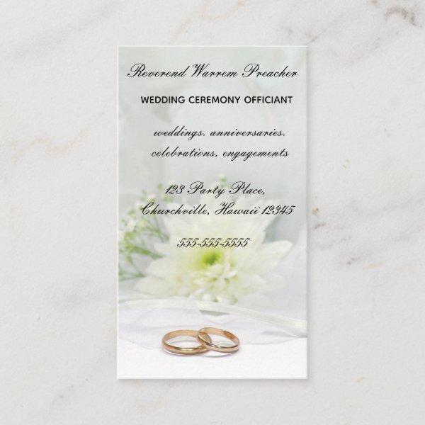 Editable Rings and Flower Wedding Officiant