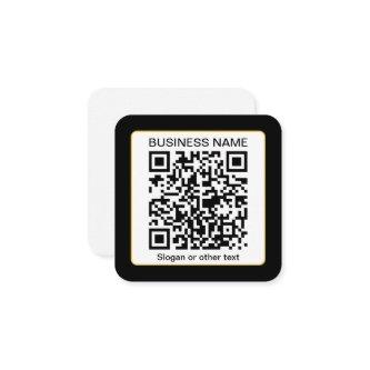 Editable Scannable QR code + Your Business Name Enclosure Card