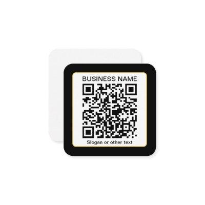 Editable Scannable QR code + Your Business Name Enclosure Card
