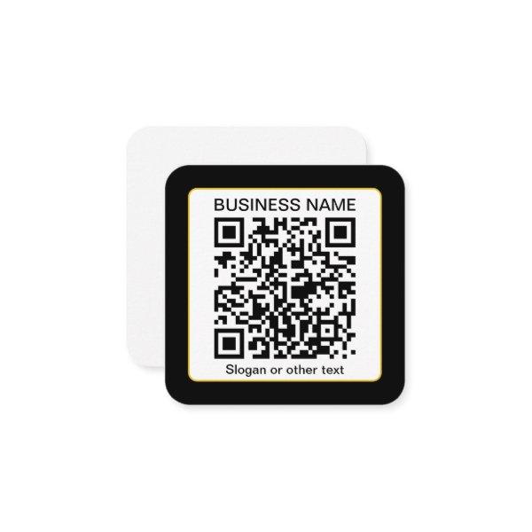 Editable Scannable QR code + Your Business Name Enclosure Card
