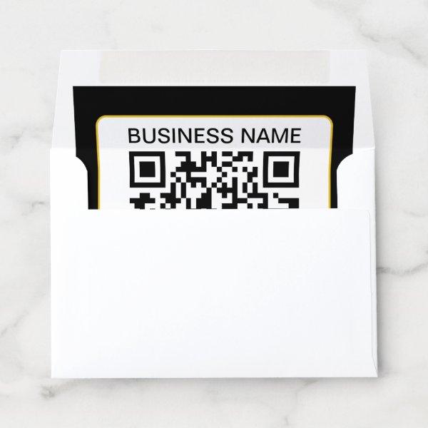 Editable Scannable QR code + Your Business Name Envelope Liner