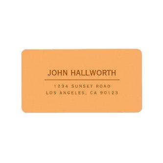 Editable Simple Return Label