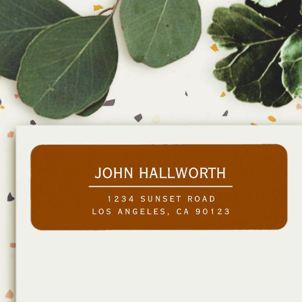 Editable Simple Return Label