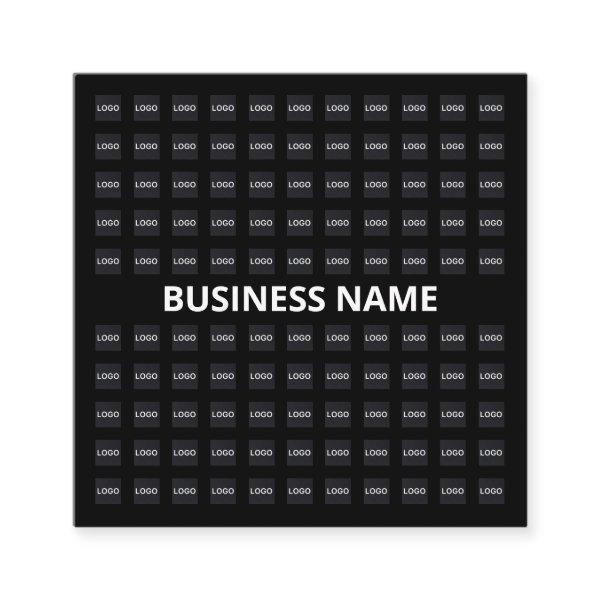 Editable Text & Uploaded Image or Logo Pattern Square