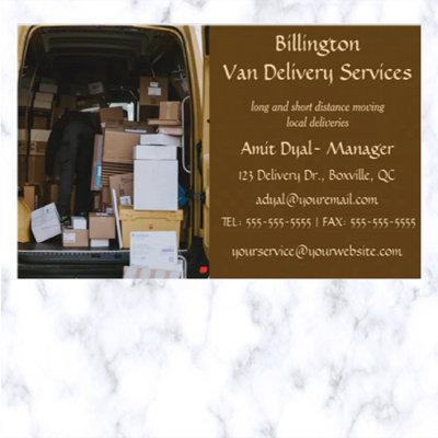 Editable Van Delivery Services