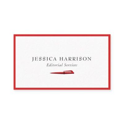 Editorial Services Red Border