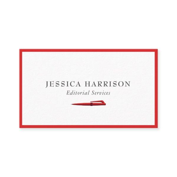 Editorial Services Red Border