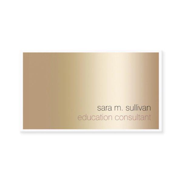 Education Consultant Elegant Bold Gold Minimalist