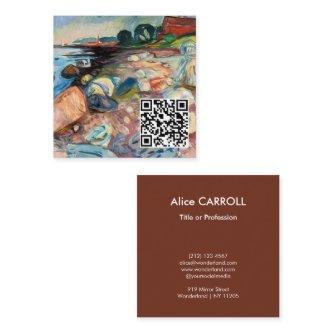 Edvard Munch - Shore with Red House - QR Code Square