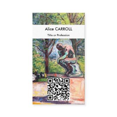 Edvard Munch - The Thinker by Rodin - QR Code
