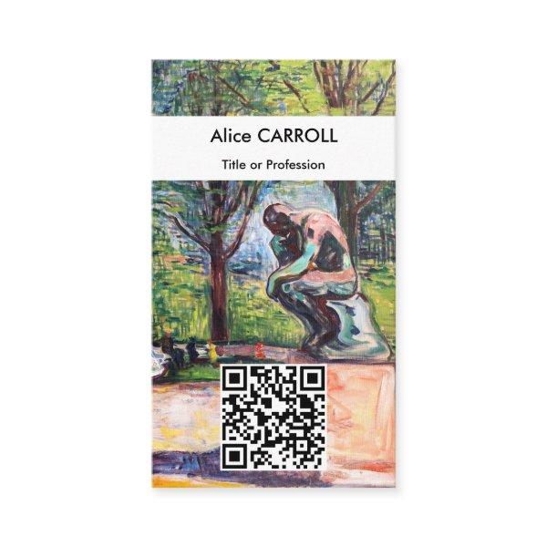 Edvard Munch - The Thinker by Rodin - QR Code