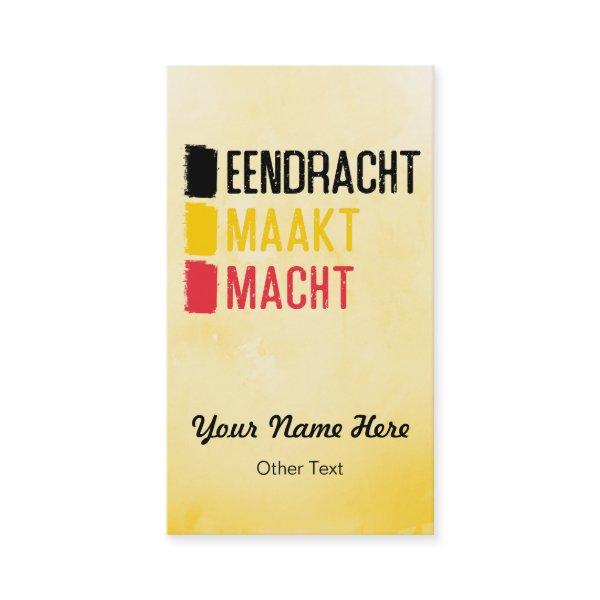Eendracht Maakt Macht Belgian Motto