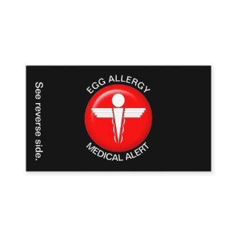 Egg Allergy Medical Alert Card