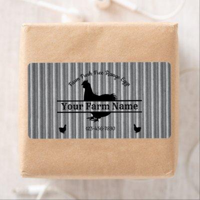 Egg Carton Label Chicken Farmhouse Corrugated