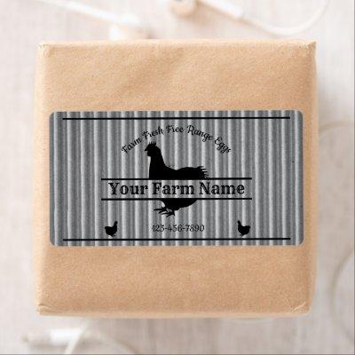 Egg Carton Label Corrugated Chicken Farmhouse