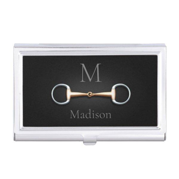 Eggbutt Snaffle Bit Monogrammed Equestrian  Case