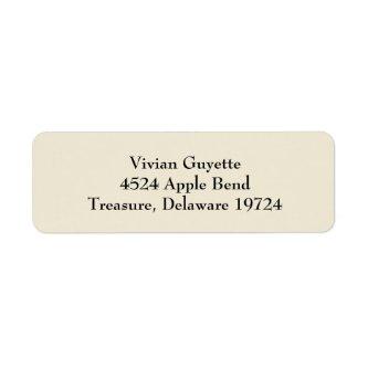 Eggshell Beige Simple Plain Return Address Labels