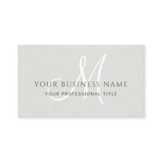 Eggshell Linen Simple Minimal Monogram