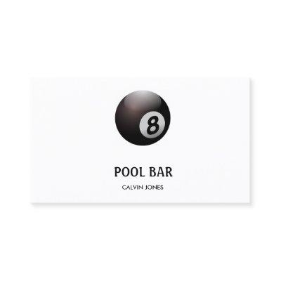 Eight ball pool bar white