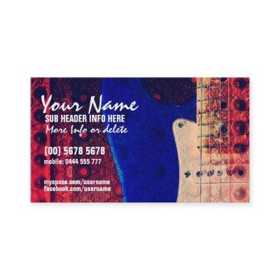 Electric Guitar Red/Blue Music