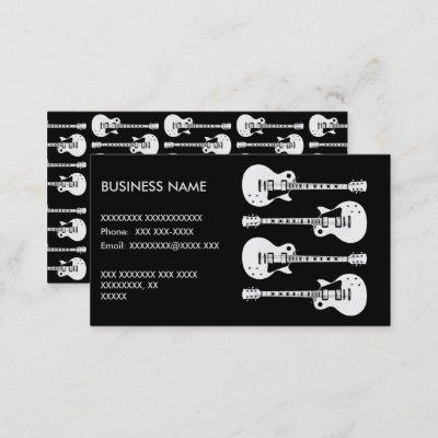 Electric Guitars Graphic in White