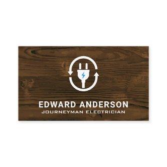 Electric Plug | Wood Background